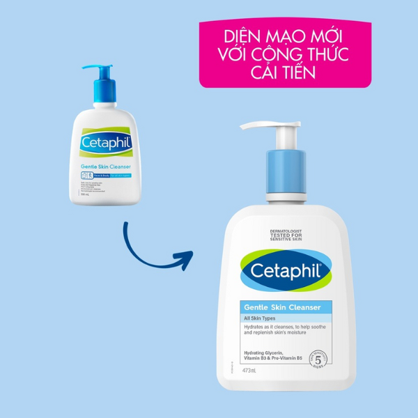 Sữa rửa mặt cho da thường và da nhạy cảm Cetaphil Gentle Skin Cleanser - Ảnh 12