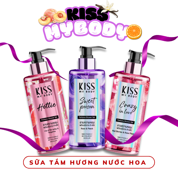 Sữa tắm hương nước hoa KISS MY BODY Perfume Shower Gel 380ml