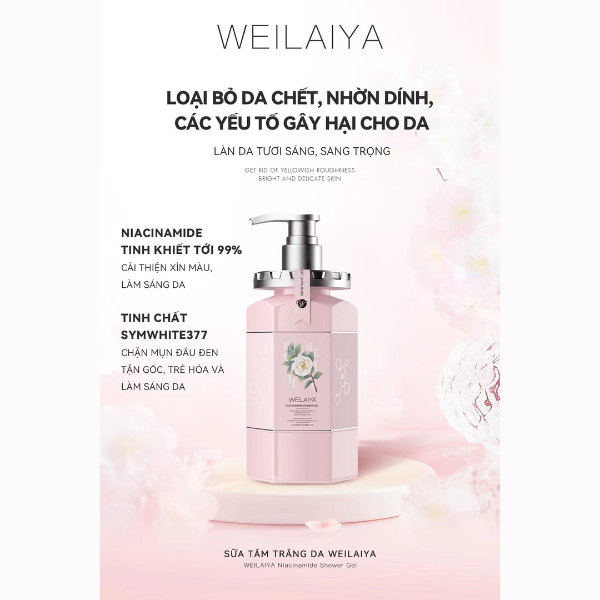 Sữa tắm trắng da hương nước hoa Weilaiya 450ml