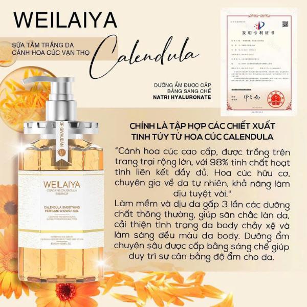 sua-tam-weilaiya-hoa-cuc Sữa tắm trắng da hương nước hoa Weilaiya 450ml