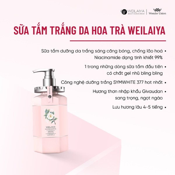 Sữa tắm trắng da hương nước hoa Weilaiya 450ml