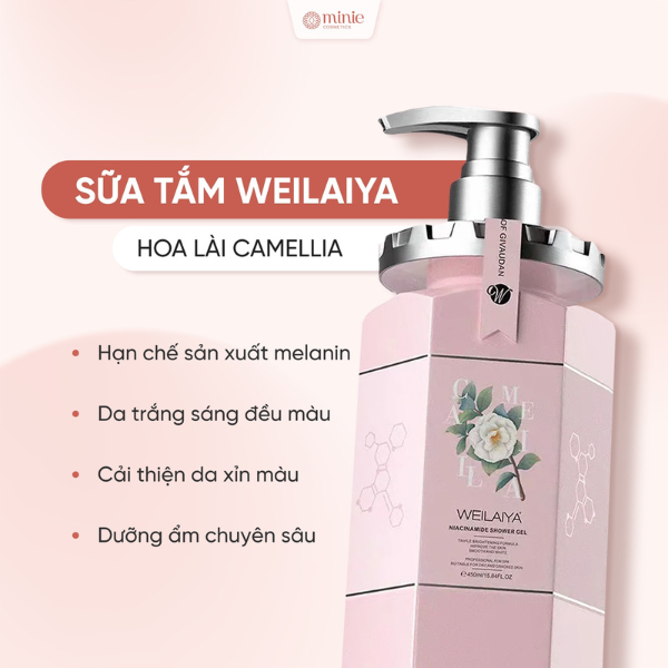 sua-tam-weilaiya-niacinamide Sữa tắm trắng da hương nước hoa Weilaiya 450ml
