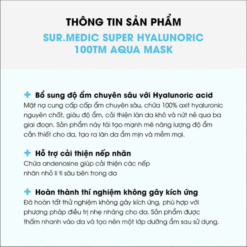 Mặt nạ dưỡng da SUR. MEDIC