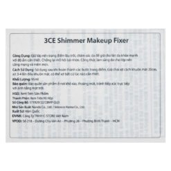 Xịt khóa lớp trang điểm 3CE Shimmer Makeup Fixer 95ml