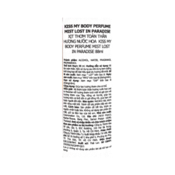 Xịt thơm toàn thân hương nước hoa Kiss My Body Eau De Toilette 88ml