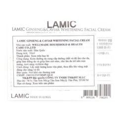 Kem dưỡng ẩm rễ bạch sâm dưỡng trắng và ngừa lão hóa da mặt LAMIC