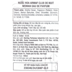 Nước hoa ARMAF Club de Nuit Woman