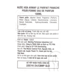 Nước hoa Armaf Le parfait Panache Pour Femme 100ml