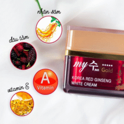 Kem Dưỡng Trắng Da Mặt Hồng Sâm Hàn Quốc MY ME GOLD Korea Red Ginseng Aqua Wrinkle & Whitening Cream 50ml