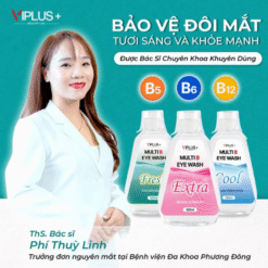 Nước rửa mắt làm sạch và thư giản mắt VIPLUS+ Multi B Eye Wash 300ml