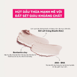 Mặt nạ đất sét thuần chay kiểm soát dầu nhờn cho da mụn DERLADIE VEGAN PINK CLAY MASK 60g