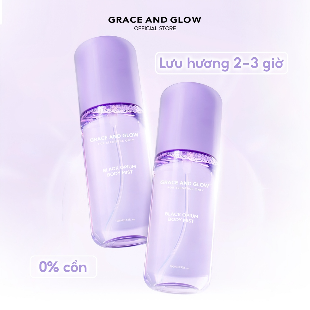 Xịt thơm toàn thân Grace And Glow Black Opium Body Mist 100ml