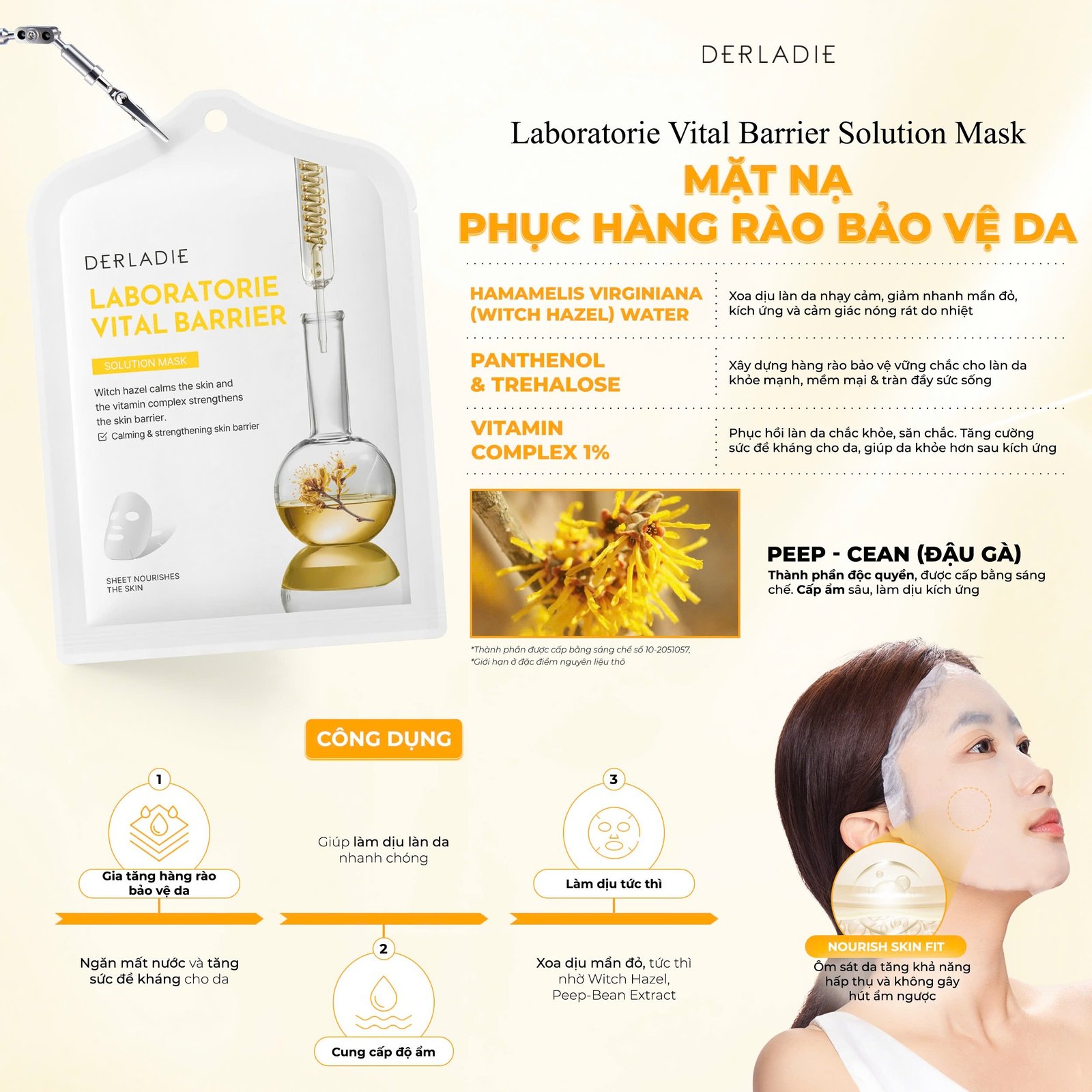 Mặt nạ phục hồi da chuyên sâu Derladie Laboratorie Vital Mask 25ml