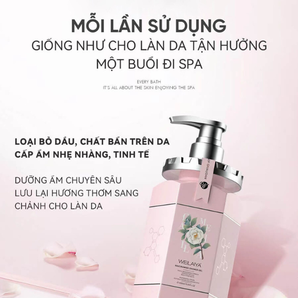 Sữa tắm trắng da hương nước hoa Weilaiya 450ml