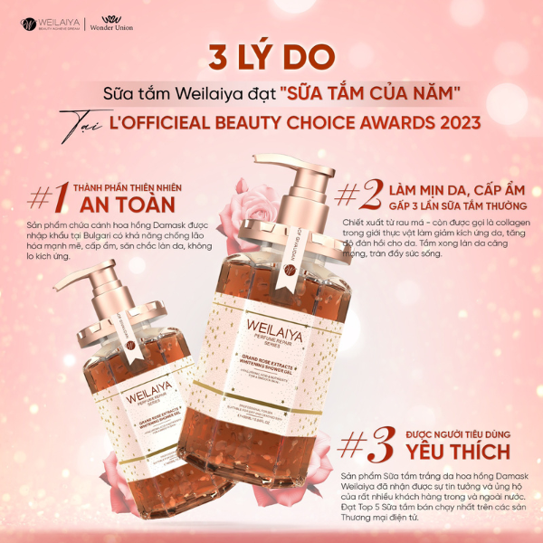 weilaiya-sua-tam Sữa tắm trắng da hương nước hoa Weilaiya 450ml