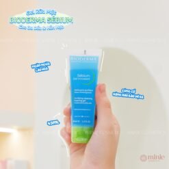 Gel Rửa Mặt Ngăn Ngừa Mụn Cho Da Hỗn Hợp Bioderma Sebium Gel Moussant