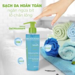 Gel Rửa Mặt Ngăn Ngừa Mụn Cho Da Hỗn Hợp Bioderma Sebium Gel Moussant