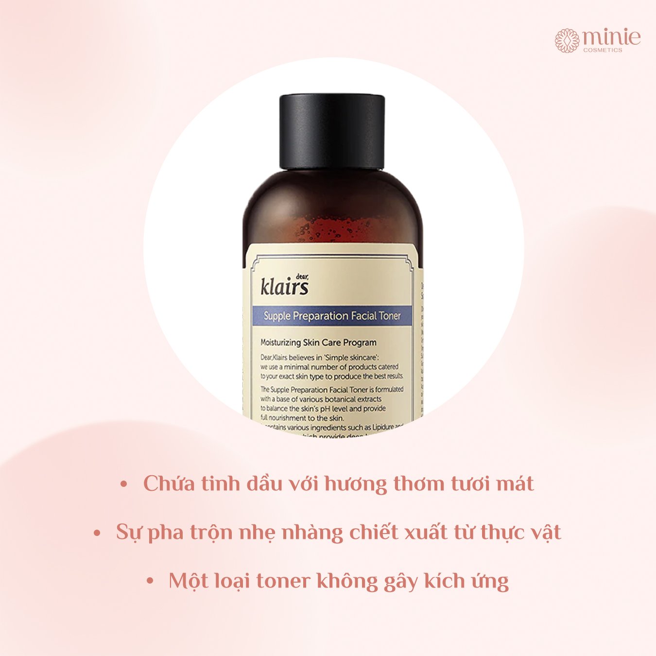 Nước Hoa Hồng Dưỡng Ẩm, Làm Dịu Da Klairs Supple Preparation Toner