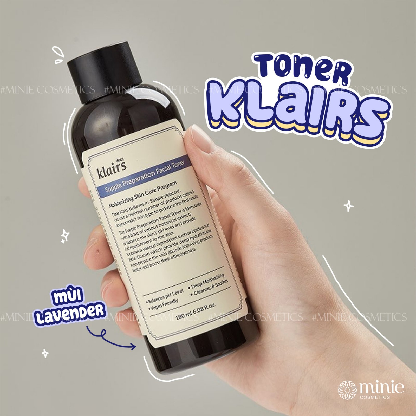 Nước Hoa Hồng Dưỡng Ẩm, Làm Dịu Da Klairs Supple Preparation Toner