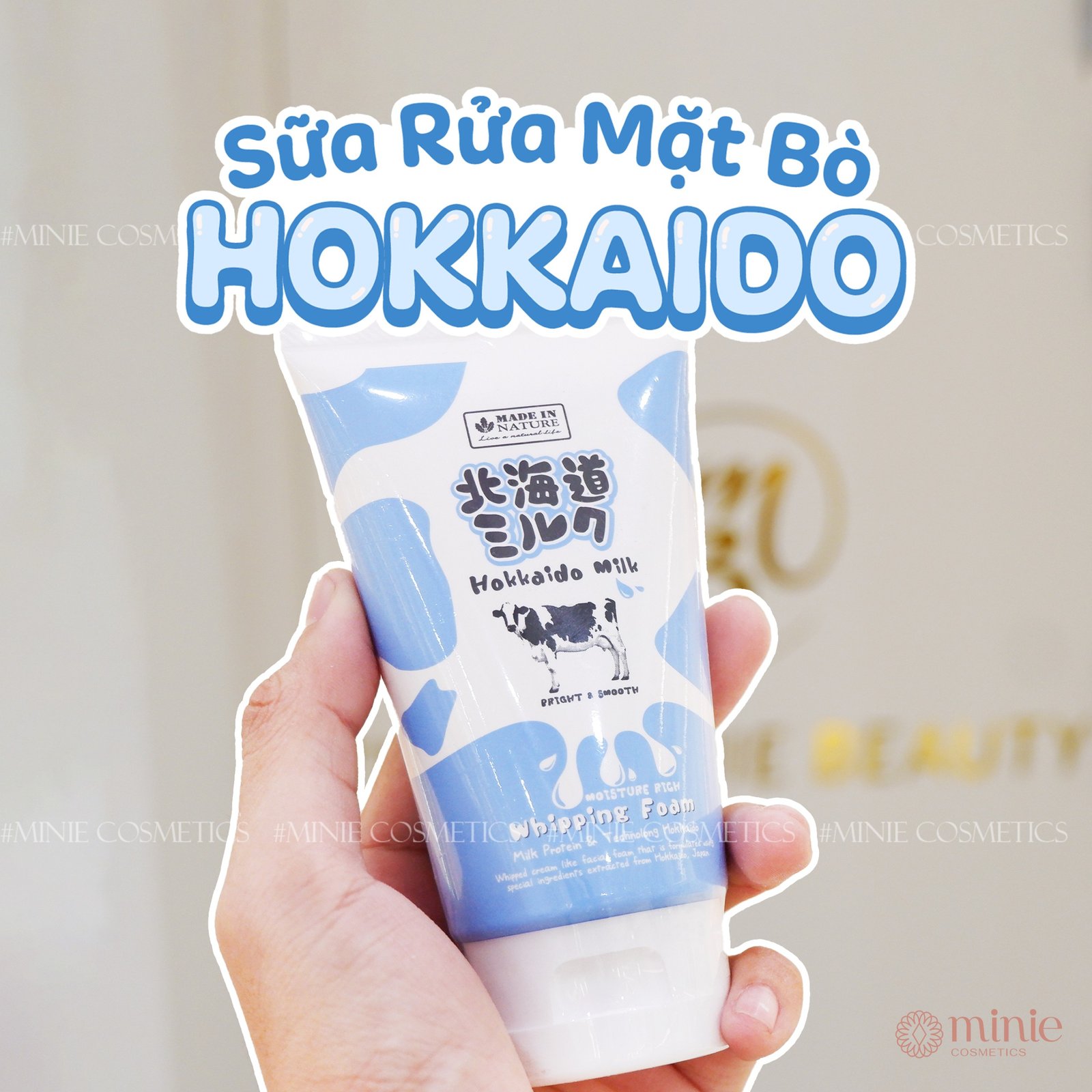 Sữa rửa mặt dưỡng ẩm và mịn da Made In Nature Hokkaido 100g