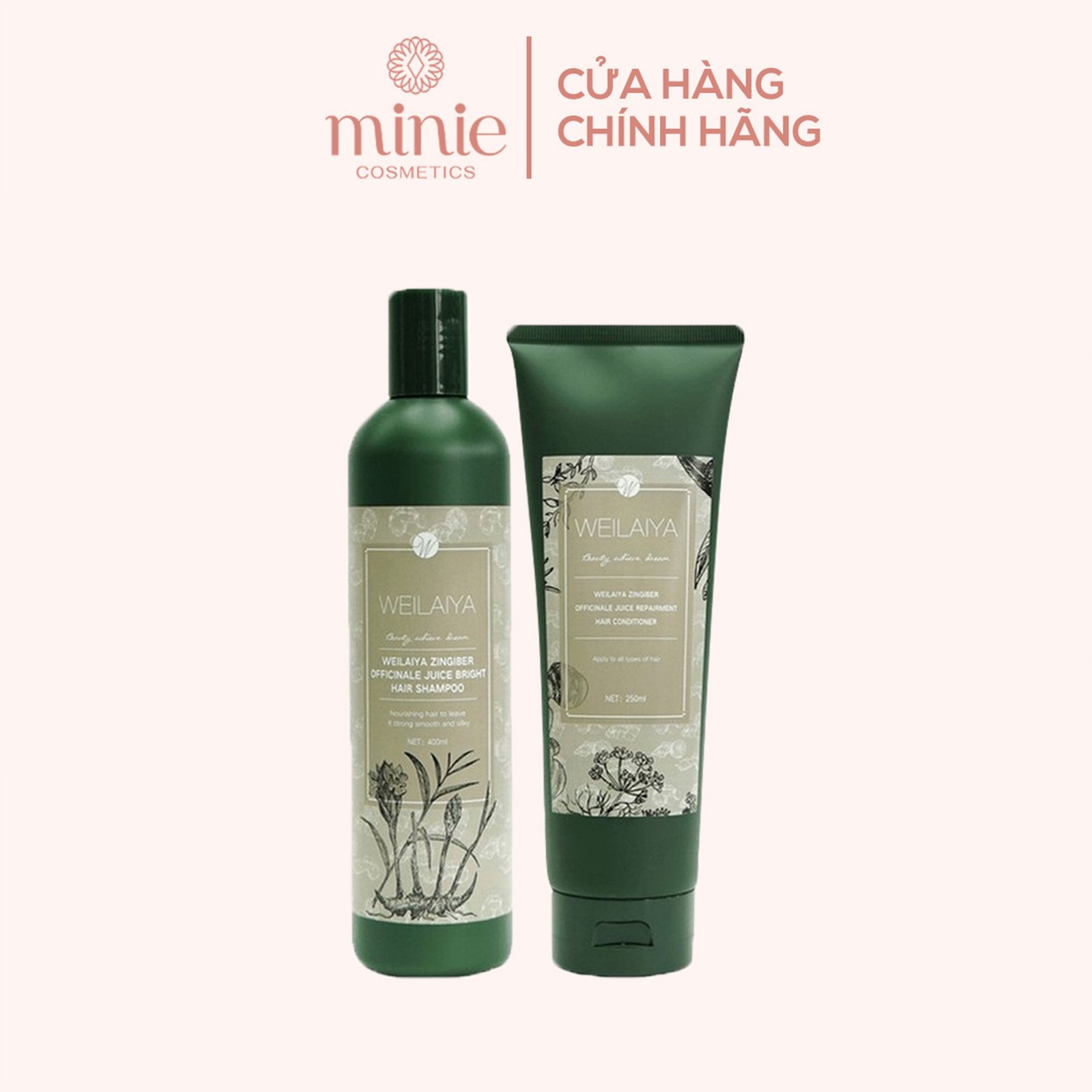 Bộ Dầu Gội Và Xả Hà Thủ Ô Weilaiya Hair Strength Shampoo & Conditioner
