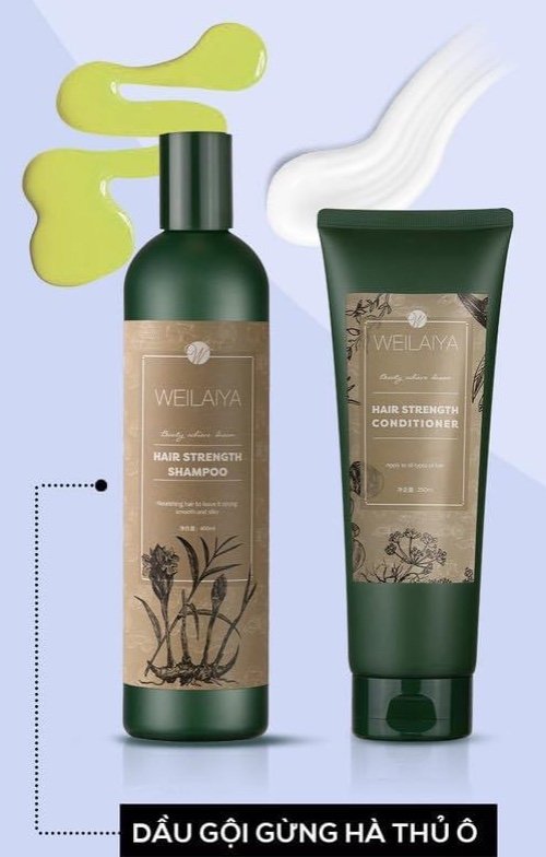 Bộ Dầu Gội Và Xả Hà Thủ Ô Weilaiya Hair Strength Shampoo & Conditioner