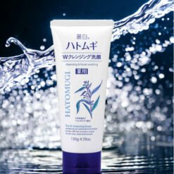 Sữa Rửa Mặt Tẩy Trang Hatomugi Dưỡng Sáng Da Reihaku Hatomugi W Cleansing Foam 130g