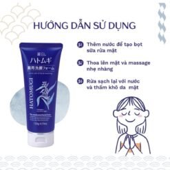 Sữa Rửa Mặt Ngừa Mụn, Sáng Da Hatomugi Acne Care & Facial Washing 130g