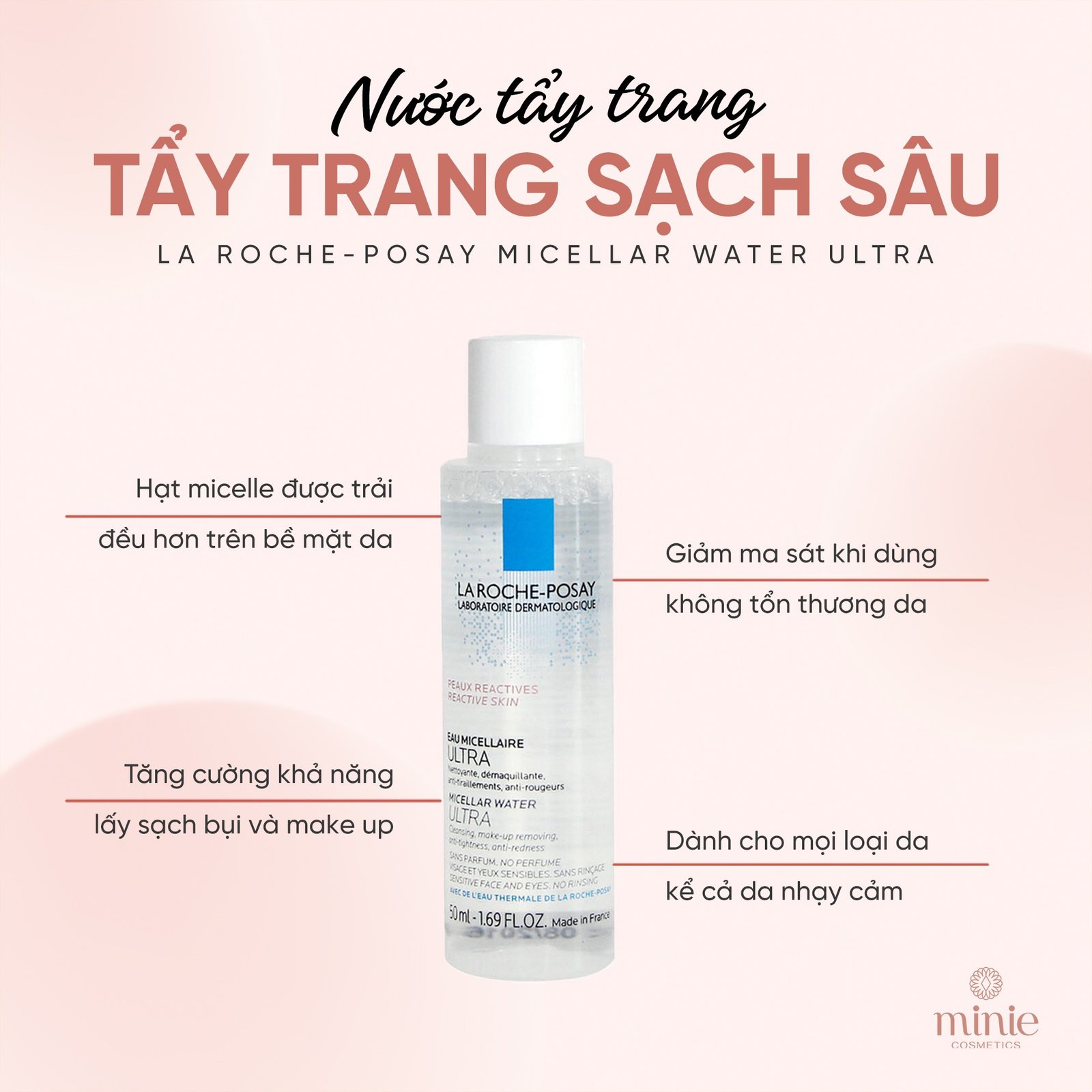 Bộ Đôi La Roche-Posay Làm Sạch Sâu Cho Da Dầu, Nhạy Cảm Effaclar Purifying Foaming Gel 200ml + Micellar Water Ultra Sensitive Skin 50ml