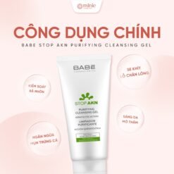 Sữa Rửa Mặt Làm Sạch Dịu Nhẹ Cho Da Dầu Mụn BABE Stop AKN Purifying Cleansing Gel (100ml)