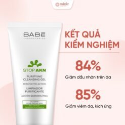 Sữa Rửa Mặt Làm Sạch Dịu Nhẹ Cho Da Dầu Mụn BABE Stop AKN Purifying Cleansing Gel (100ml)