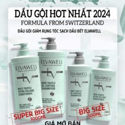 Bộ gội xả giảm gàu giảm rụng tóc và phục hồi hư tổn ELVAWELL