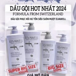 Bộ gội xả giảm gàu giảm rụng tóc và phục hồi hư tổn ELVAWELL