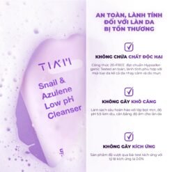 Sữa rửa mặt làm sạch dịu nhẹ cho mọi loại da TIA'M Snail & Azulene Low PH Cleanser