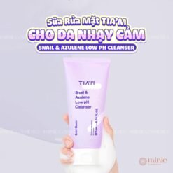 Sữa rửa mặt làm sạch dịu nhẹ cho mọi loại da TIA'M Snail & Azulene Low PH Cleanser
