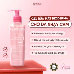Gel Rửa Mặt Ngăn Ngừa Mụn Cho Da Nhạy Cảm Bioderma Sensibio Gel Moussant