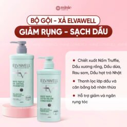 Bộ gội xả giảm gàu giảm rụng tóc và phục hồi hư tổn ELVAWELL