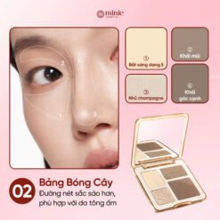 Bảng phấn bắt sáng tạo khối 4 ô Judydoll Highlight & Contour 9g
