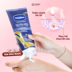 Mặt Nạ Dưỡng Thể Căng Mướt Vaseline Gluta-Hya Serum Burst Lotion Overnight Radiance Repair 330ml