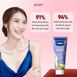 Mặt Nạ Dưỡng Thể Căng Mướt Vaseline Gluta-Hya Serum Burst Lotion Overnight Radiance Repair 330ml